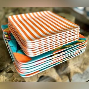 ‼️RARE‼️🎸Tabitha Brown x Target🎸🔥NWT🔥Melamine Tropical Outdoor Plates Set (16)